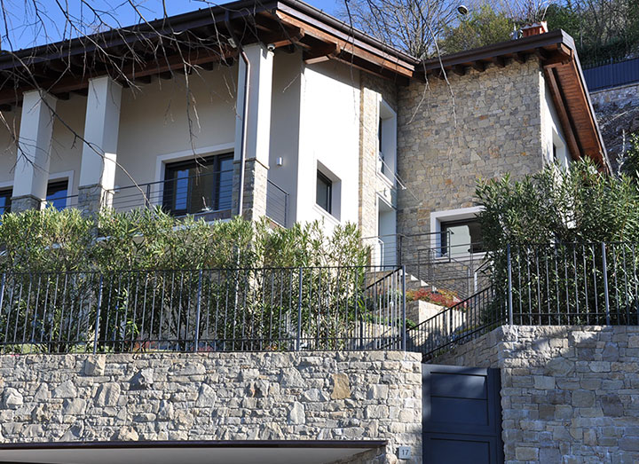 Rivestimento in Pietra di villa privata a brescia